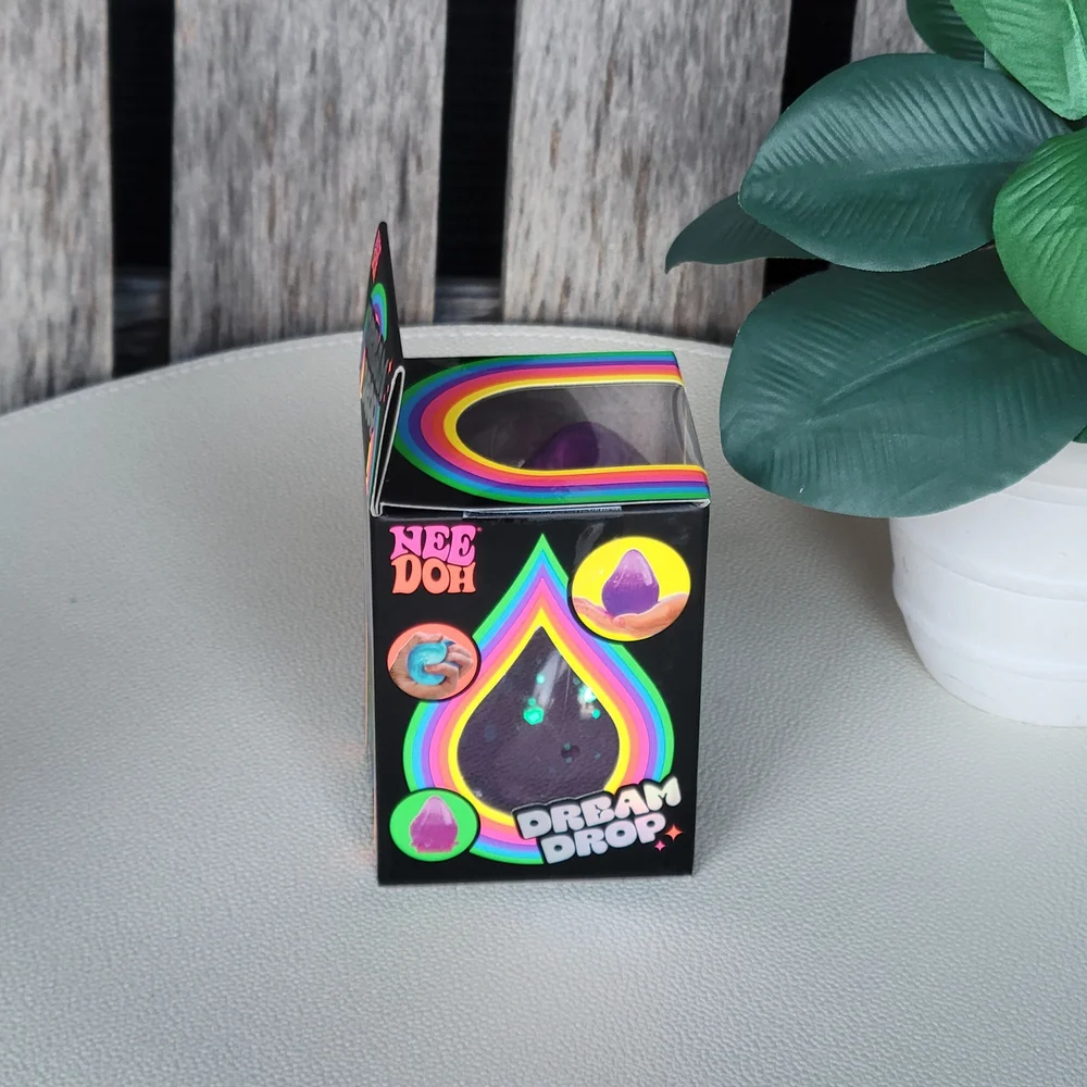 Nee Doh Dream Drop Squishy Toy - Purple Sparkle - Picture 4 of 6